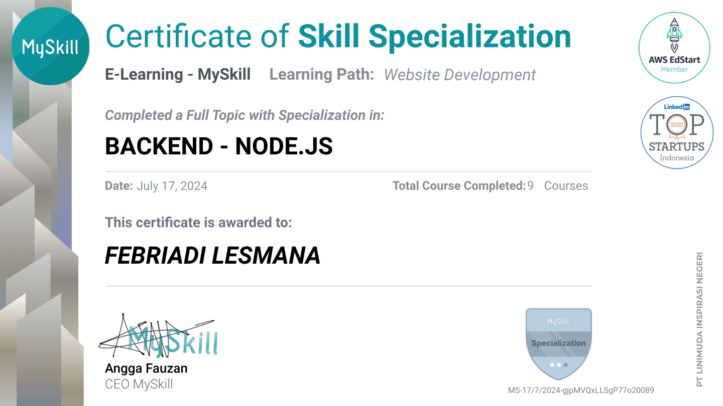 Certificate of Achievement